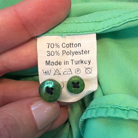 Eight X Premium Green Long Sleeve Button Down Shirt Men’s Medium Modern Fit - Picture 8 of 8